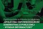 Konferencja „Społeczna odpowiedzialność administracji publicznej – wymiar informacyjny”