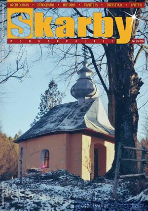 Na okładce kapliczka w Maniowej (gm. Komańcza), wybudowana po 1914 r., stoi po lewej stronie drogi z Cisnej do Komańczy. Fot. Michał Organ