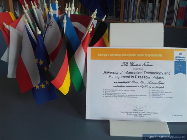 WSIiZ z certyfikatem United Nations Academic Impact