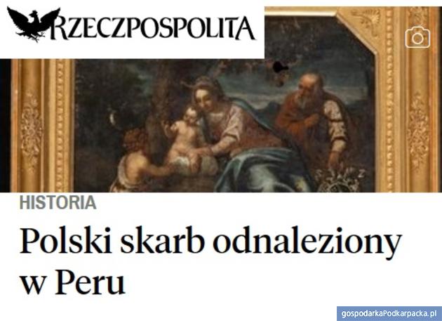 Dzieła sztuki z pałacu w Łańcucie były w Peru - informuje Rzeczpospolita