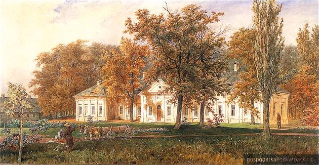 Pałac Czartoryskich w Sieniawie, Juliusz Kossak, 1873 r. Zbiory Czartoryskich, Kraków