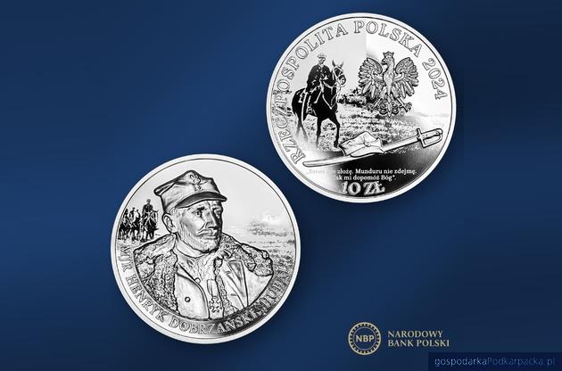 Major Henryk Dobrzański „Hubal” na srebrnej monecie NBP